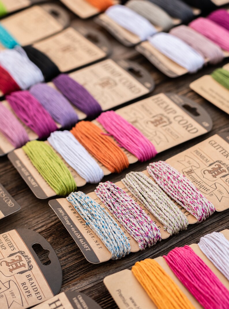 Hemp Cord 1mm Mod Squad Sample Card Earth Friendly Dye CH40 Etsy