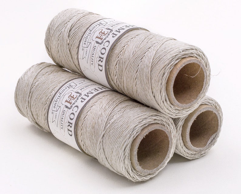 Natural Hemp Cord .5mm Craft Twine Hemptique brand Etsy