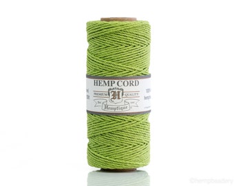 Lime Green Hemp Cord  for  earth friendly jewelry creations