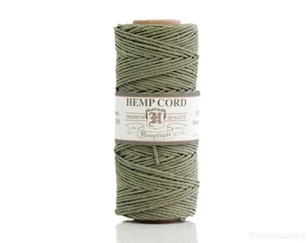 Sage Green Hemp Rope 1mm 205 feet spool