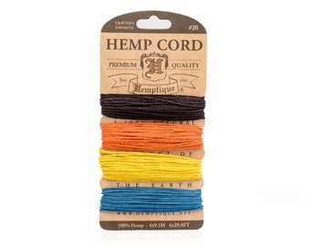 Colored Hemp Hemp String - Campfire sample card CH46