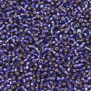 Metallic Blue Miyuki Seed Beads - 1 ounce - Japanese Glass  Beads -B2316C