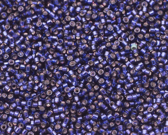 Metallic Blue Miyuki Seed Beads - 1 ounce - Japanese Glass  Beads -B2316C
