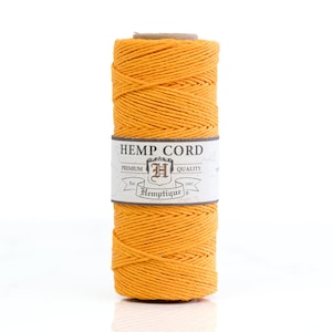 Gold Hemp Twine 1mm:  Fiber Art and macrame Supplies