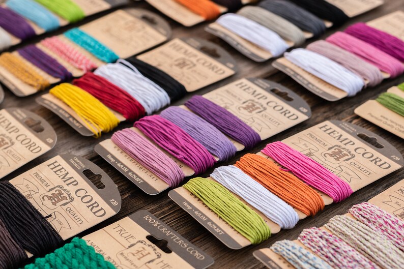 Hemp Cord 1mm Mod Squad Sample Card Earth Friendly Dye CH40 Etsy