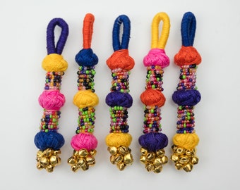 Beaded Bell Tassels,  Seed bead Pendant, Decorative Tassels Made in India