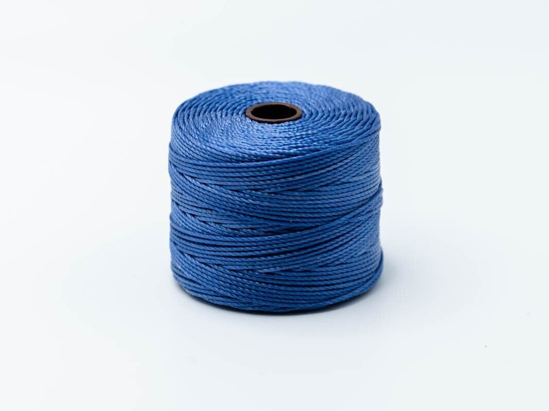 Blue Macrame Cord, .5mm, 77 Yard Spool, Nylon String for Beads