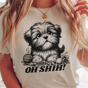 Funny Dog Shih Tzu Shirt, Shihtzu Shirts, Cute Shih Tzu Mom Gift, Dog Mama Gifts, Pet Owner Tee, Dog Lover TShirt, T Shirt For Shih Tzu Dad
