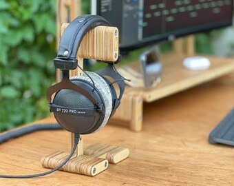 Plywood Headphone Stand Narrow Head - Handmade Birch Plywood