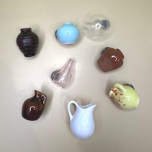 Mini Cute Pot Fridge Magnets; Set of 8