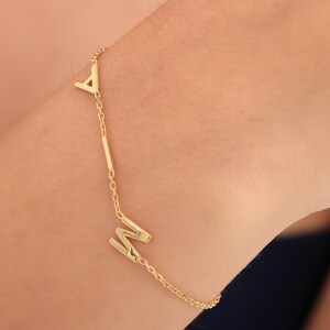 Pulseira com letras personalizadas, pulseira com nome, pulseira com letras iniciais, pulseiras personalizadas para casais, presente para namorada, presente para ela, presente de Natal