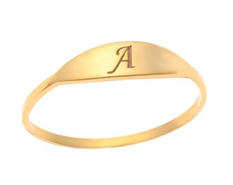 Custom Engraved Gold Ring: Personalized Sterling Silver Jewelry, Birthday Gift, handmade jewelry