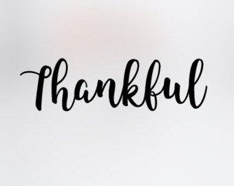 Thankful cursive SVG