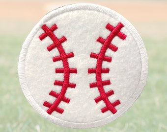 Baseball Applique Embroidery Pattern, Sports Design (Digital Download)