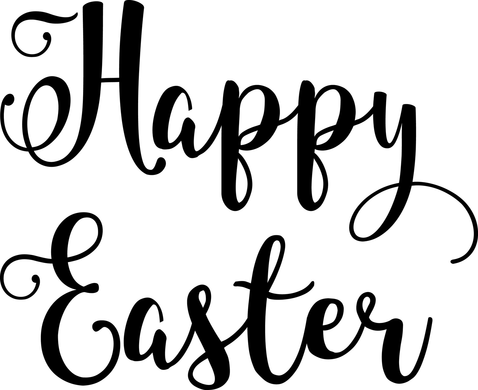 Happy Easter SVG for Cricut. Cursive SVG phrase. Happy Easter Etsy