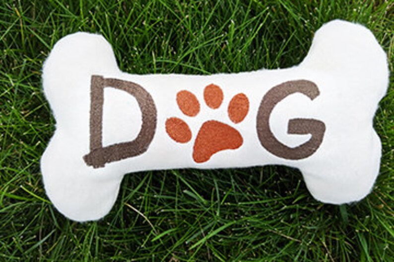 Dog bone toy machine embroidery design
