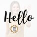 Hello Svg, Script SVG, Hello Cursive Svg, Hand Lettered Svg Cut File ...