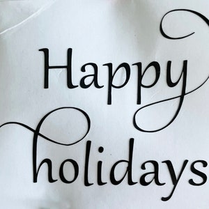 Happy Holidays SVG-bestand voor Kerstmis. Cricut SVG voor vakantieambachten. Happy Holidays-snijbestand voor boerderijdecor.