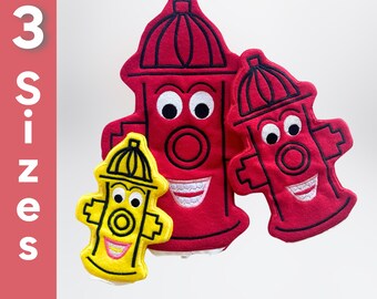 Fire Hydrant Dog Toy Embroidery Design, 3 Sizes ITH (Digital Download)