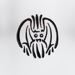 Bat embroidery design for Halloween. Instant download 4X4 bat PES. Bat machine embroidery design