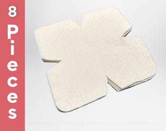 Precut 10" Cotton Batting Squares, DIY Bowl Cozy Supplies (Set of 8)