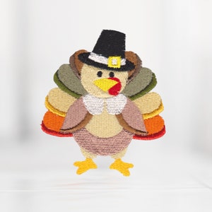 Turkey embroidery design for Thanksgiving, instant download embroidery pattern, embroidery file for Thanksgiving Napkins, diy Hostess gift