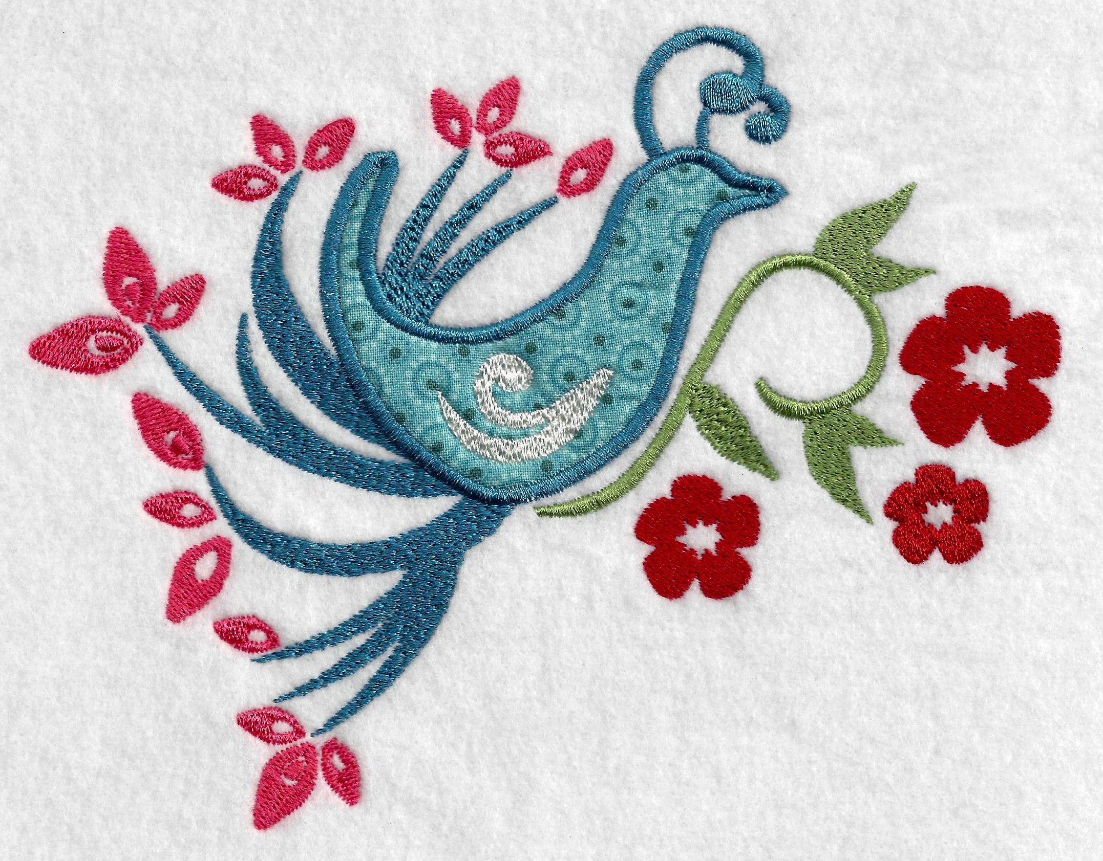 10 Designs,Birds and Flowers Applique Machine Embroidery Design Pack