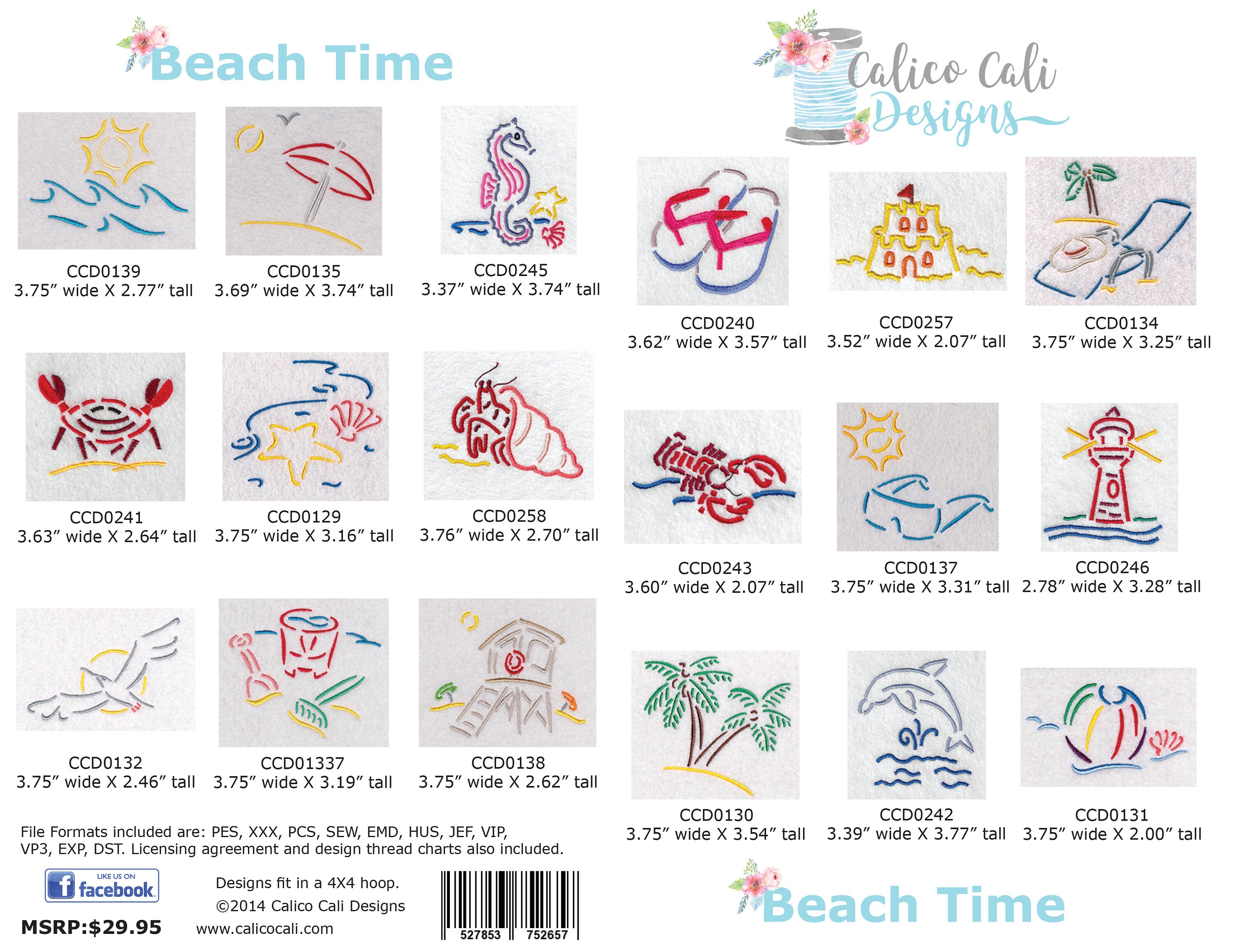 Beach embroidery designs for summer vacation ocean embroidery  etsy Beach embroidery designs for summer vacation ocean embroidery  etsy