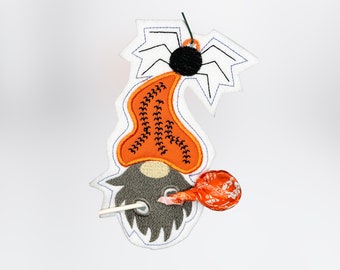 Halloween Gnome Candy Holder Embroidery Design (PDF Tutorial)