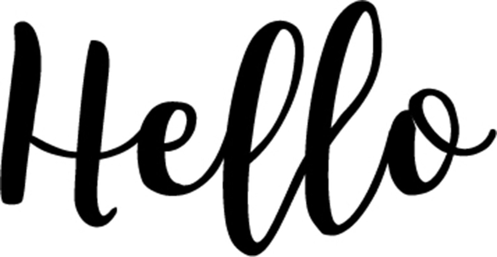 Hello Svg Script SVG Hello Cursive Svg Hand Lettered Svg Etsy Canada
