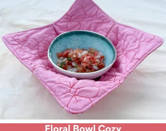Floral Bowl Cozy Machine Embroidery Design – 10"x10" In the hoop project