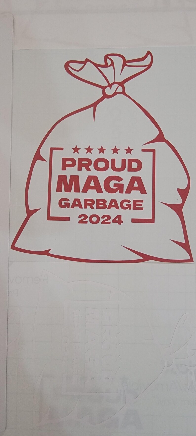 Trump Trash 2024 Decal Sticker Etsy