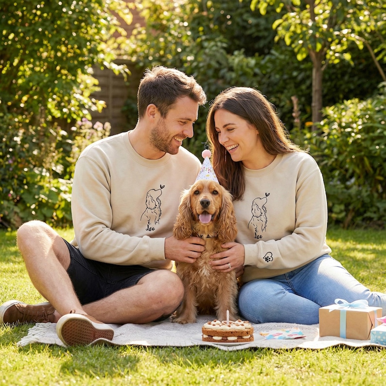 Embroidered Cocker Spaniel Sweatshirt - Cocker Dog Sweatshirt - Personalized Dog Mom Sweatshirt with Name - Cocker Spaniel Lover Gift image 2