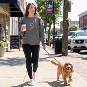 Embroidered Cocker Spaniel Sweatshirt - Cocker Dog Sweatshirt - Personalized Dog Mom Sweatshirt with Name - Cocker Spaniel Lover Gift image 3