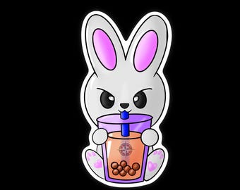 Lee Know Leebit boba Skzoo Stray kids Sticker, Lee Minho, Stay, Christmas, Stocking stuffers, K-pop gifts, Stayville Dance Racha
