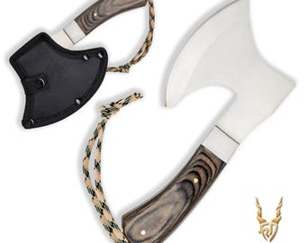 Outdoor Axe - 3CR13 Steel Hatchet with Wooden Handle | Survival, Camping, & Hunting Multi-Tool