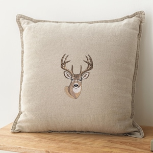Broderidesign med realistiskt bockporträtt, broderimaskin för hjorthuvud, jaktfil – DST PES JEF, 9 storlekar bild 7