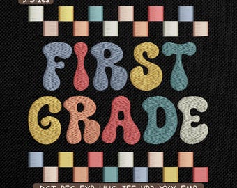 Motif de broderie escouade première année, motif de broderie machine enseignant de la rentrée – DST PES HUS, 9 tailles