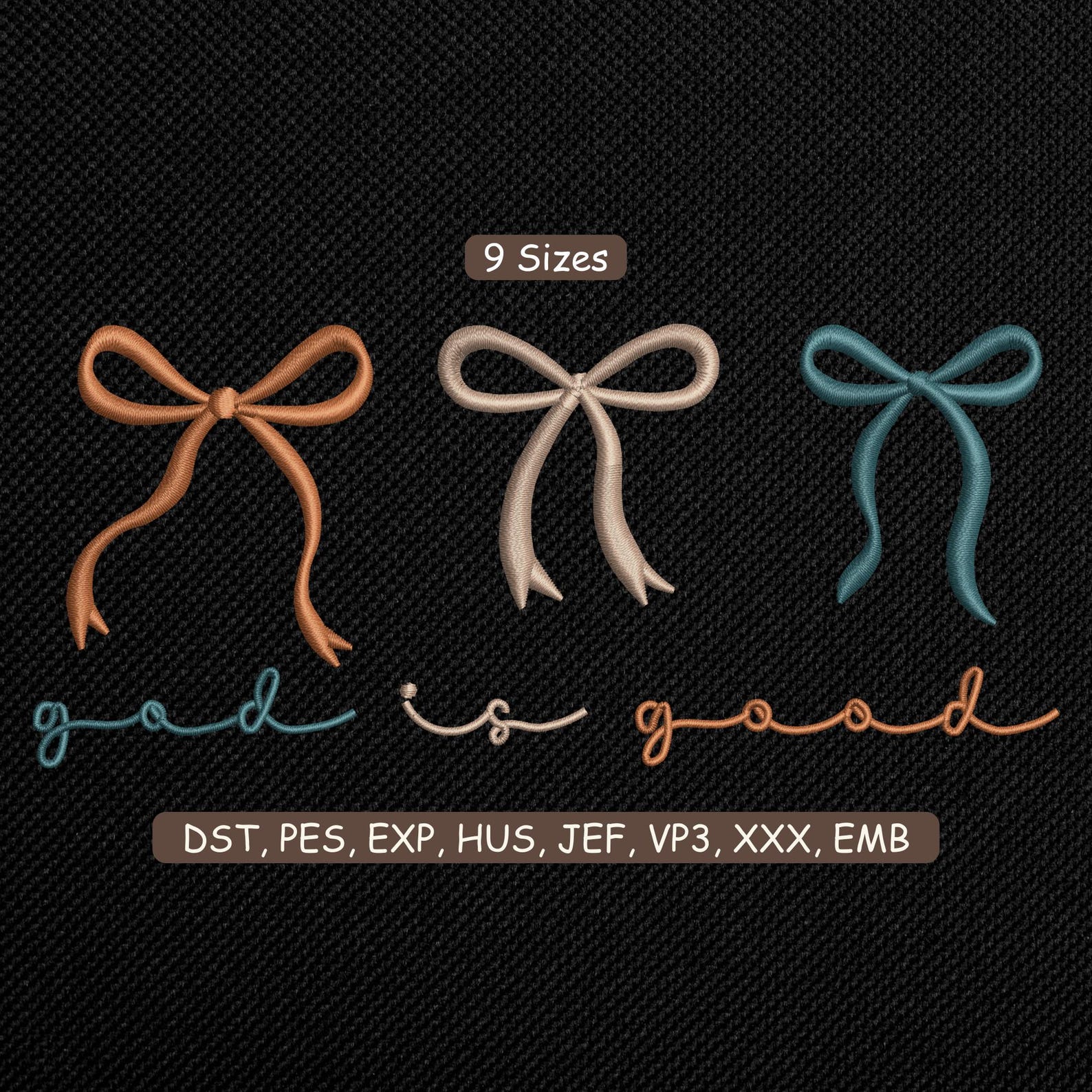 Minimal Ribbon Border Embroidery Design, Simple Bow Divider Set Pattern ...