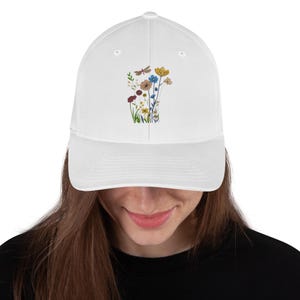 Casquette Brodée Symbole, Casquette Fleurs, Casquette Personnalisée Brodée, Cadeau Fête Des Mères