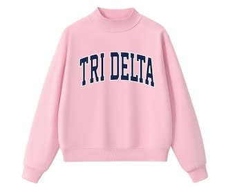 Sorority Fleece Mock Neck Short Set - Tri Delta