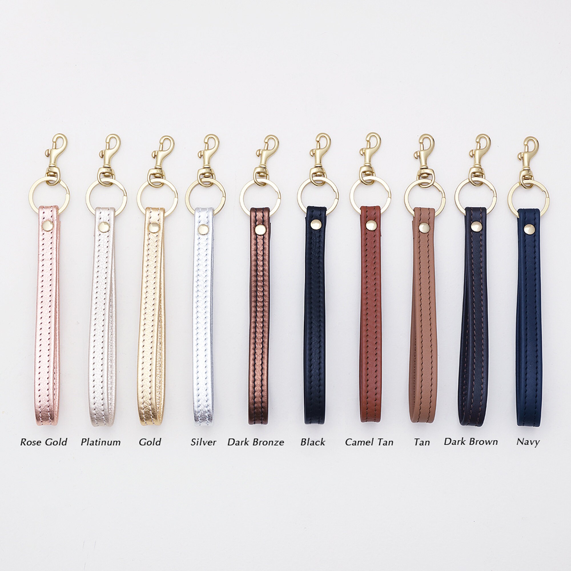 Leather Wrist Strap and Keychain, Wrist Strap With Keyring, Removable ...