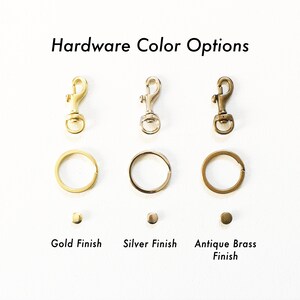 Hardware color options for keychain zip wallet.