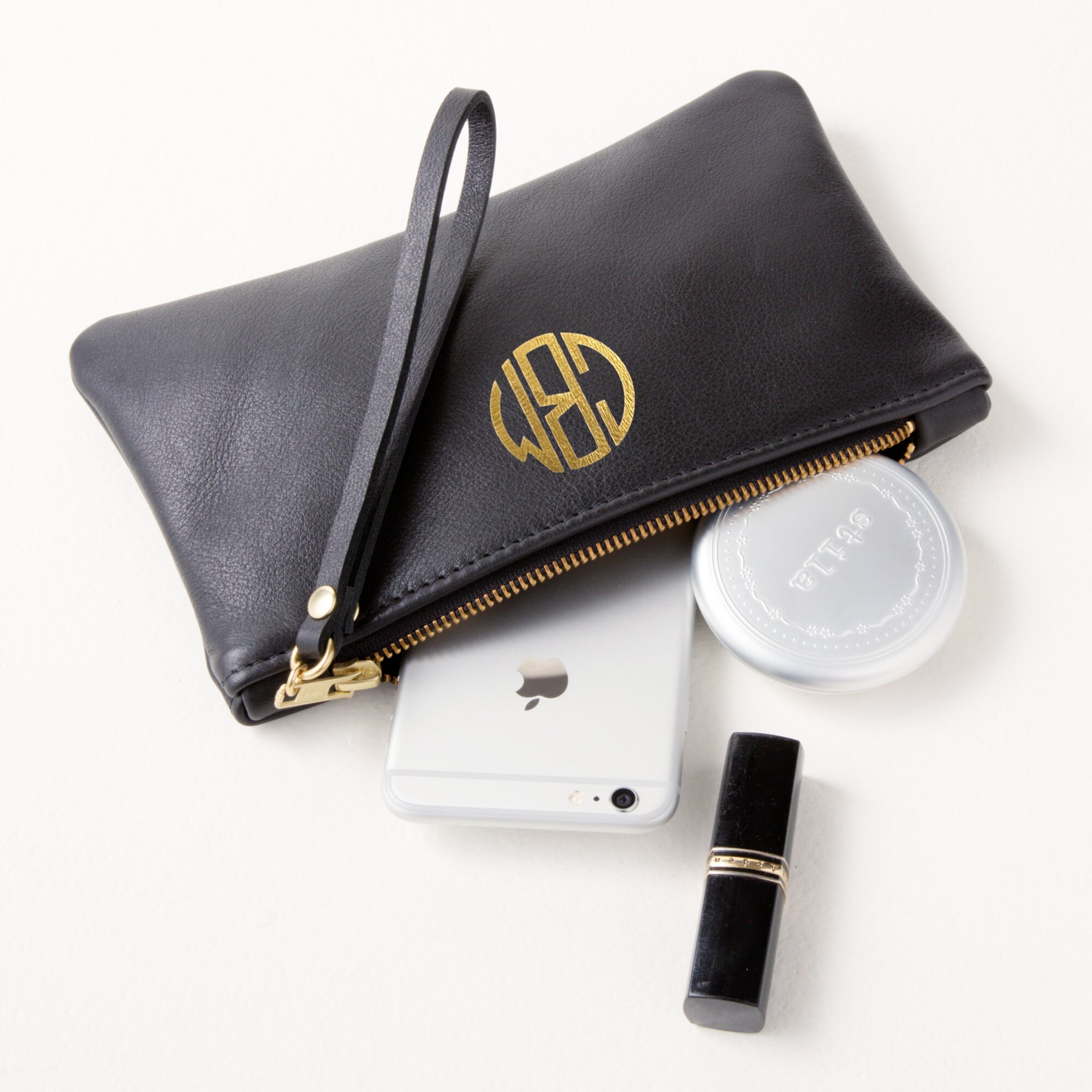 Double Phone Pouch NM Monogram Shadow Leather - Bags