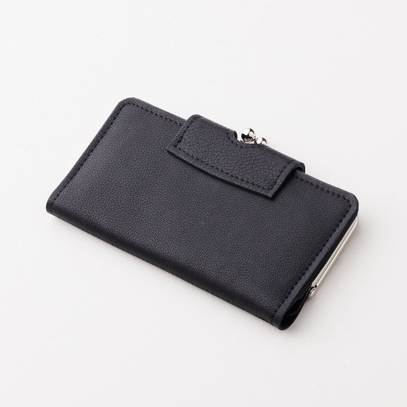 Women's Leather Kiss Lock Wallet Retro Style Leather Etsy