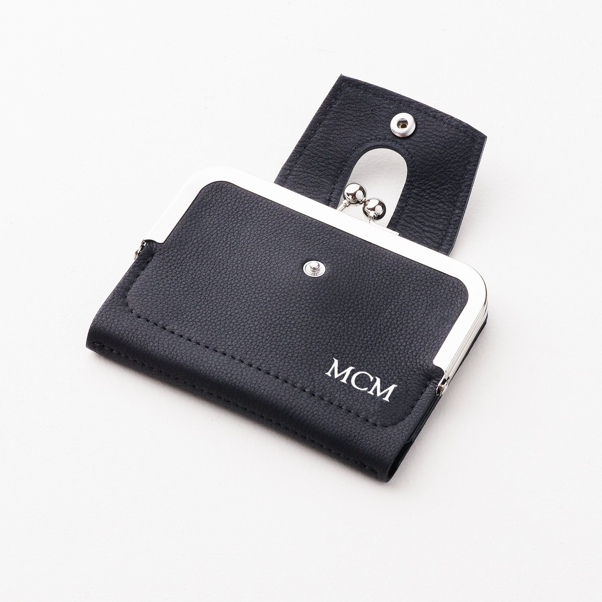 Small Monogrammed Kiss Lock Wallet Personalized Passport and Etsy