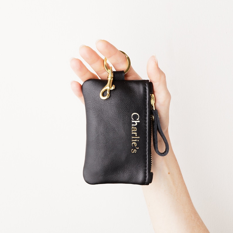 Personalized Keychain Zip Wallet With Keyring and Clip Etsy