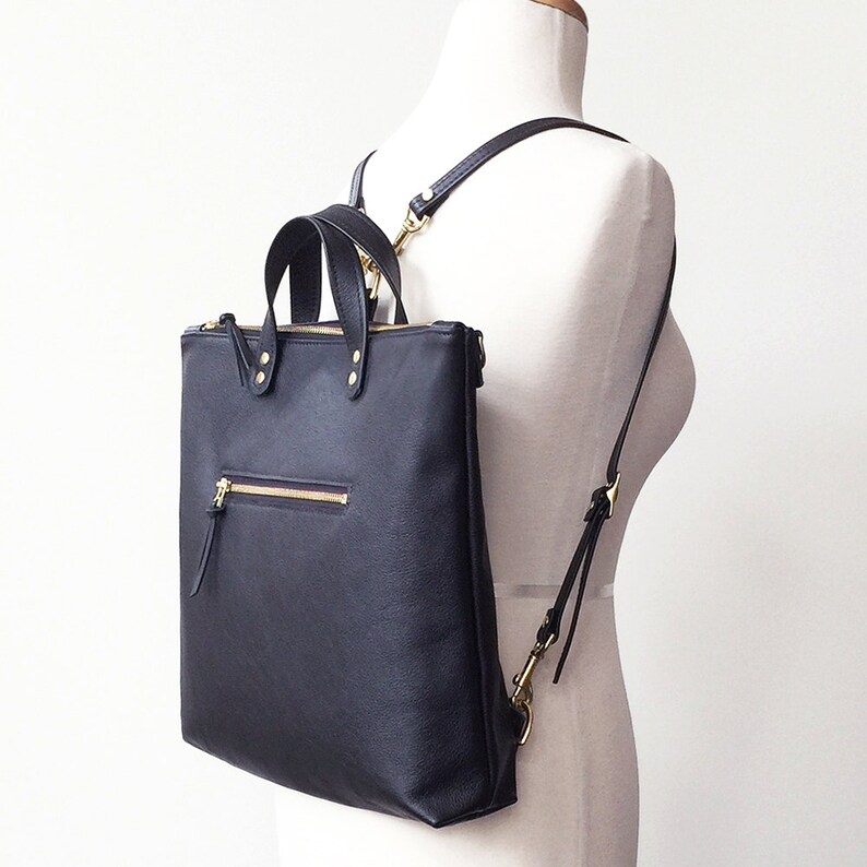 women's convertible leather backpack