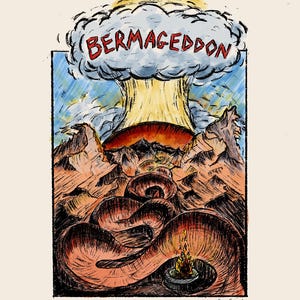 Bermageddon BMX MTB Trails Cycling Bike art - Fine art Digital download