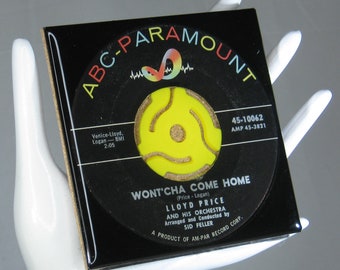 Lloyd Price - Music Drink Coaster Made with The Original 45 rpm Record